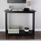 2-Tier Narrow Console Table, Black
