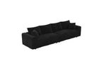 102.4" Corduroy 4-Seat Sofa with Accent Pillows – Convertible Lounge Chair