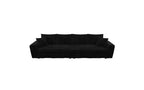 102.4" Corduroy 4-Seat Sofa with Accent Pillows – Convertible Lounge Chair