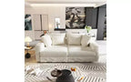 102.4" Corduroy 4-Seat Sofa with Accent Pillows – Convertible Lounge Chair