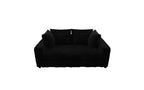 102.4" Corduroy 4-Seat Sofa with Accent Pillows – Convertible Lounge Chair