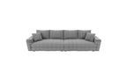 102.4" Corduroy 4-Seat Sofa with Accent Pillows – Convertible Lounge Chair