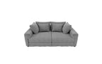 102.4" Corduroy 4-Seat Sofa with Accent Pillows – Convertible Lounge Chair
