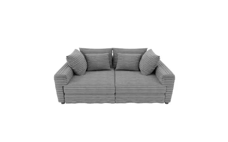 102.4" Corduroy 4-Seat Sofa with Accent Pillows – Convertible Lounge Chair