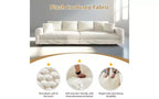 102.4" Corduroy 4-Seat Sofa with Accent Pillows – Convertible Lounge Chair