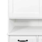 Modern 31.5'' Laundry Cabinet with 2 Tilt-Out Hampers, Door and Shelves