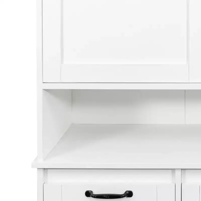 Modern 31.5'' Laundry Cabinet with 2 Tilt-Out Hampers, Door and Shelves