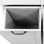 Modern 31.5'' Laundry Cabinet with 2 Tilt-Out Hampers, Door and Shelves