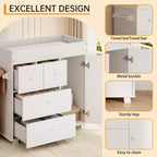 Baby Dresser with Changing Table Top and Storage Drawers