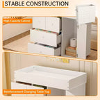 Baby Dresser with Changing Table Top and Storage Drawers