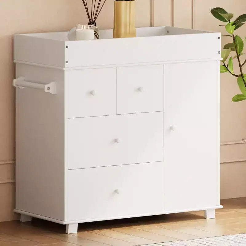Baby Dresser with Changing Table Top and Storage Drawers