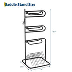 3-Tier Freestanding Saddle Rack with Removable Rotating Tiers
