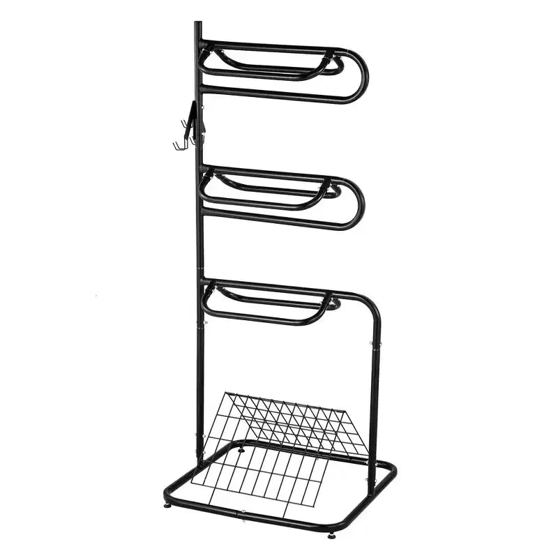 3-Tier Freestanding Saddle Rack with Removable Rotating Tiers