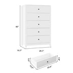 5-Drawer Dresser with Deep Storage