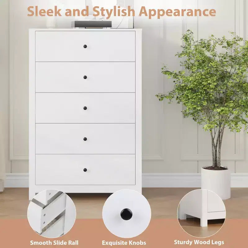 5-Drawer Dresser with Deep Storage