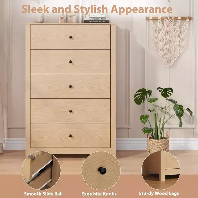 5-Drawer Dresser with Deep Storage