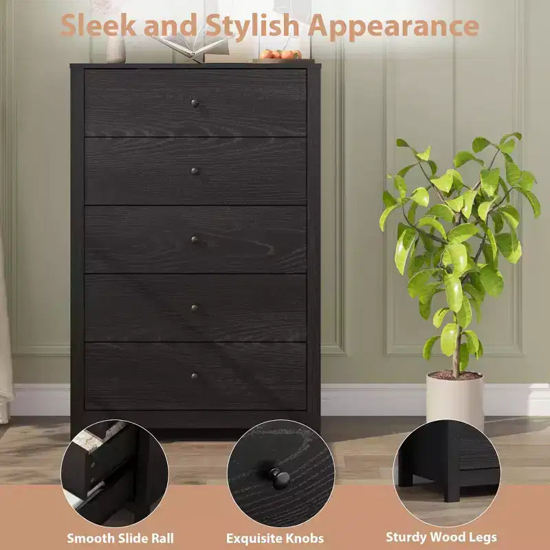 5-Drawer Dresser with Deep Storage