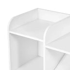 4-Tier Kids Storage Organizer with Bookshelf and 8 Plastic Bins, White