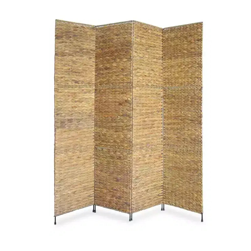 Screen Brown - Proman Products: Water Hyacinth 4-Panel, Metal Frame, No Assembly Required