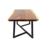 Contemporary Wood Dining Table - Brown, Seats 6, Non-Extendable