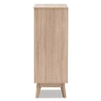 Mid-Century Modern Two-Tone 5-Drawer Chest – Oak & Gray Finish
