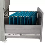 Rolling 2-Drawer Vertical File Cabinet with Lock – Gray