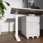 Rolling 2-Drawer Vertical File Cabinet with Lock – Gray