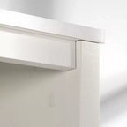 71" Library Bookcase with Decorative Doors - Soft White