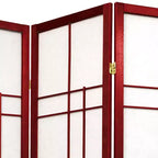 6 ft. Tall Shoji Screen - Rosewood, 5 Panels