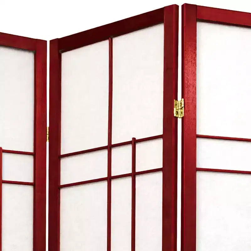 6 ft. Tall Shoji Screen - Rosewood, 5 Panels