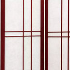 6 ft. Tall Shoji Screen - Rosewood, 5 Panels