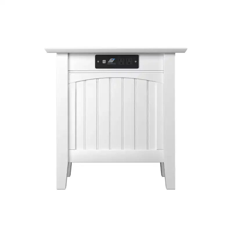 Nantucket Chair Side Table with Built-In Charger