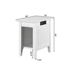 Nantucket Chair Side Table with Built-In Charger
