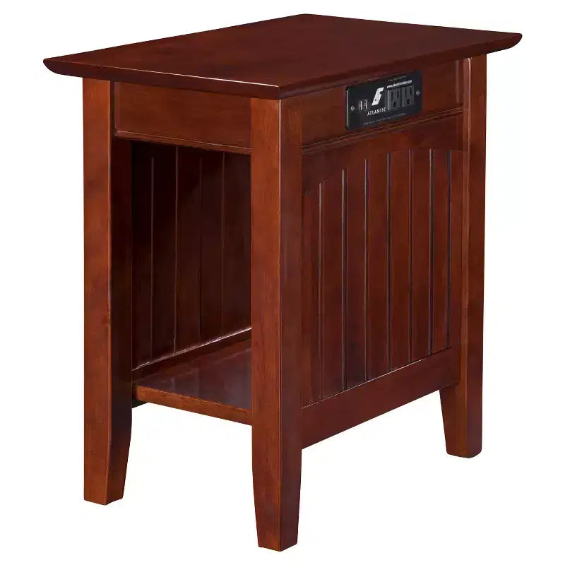 Nantucket Chair Side Table with Built-In Charger