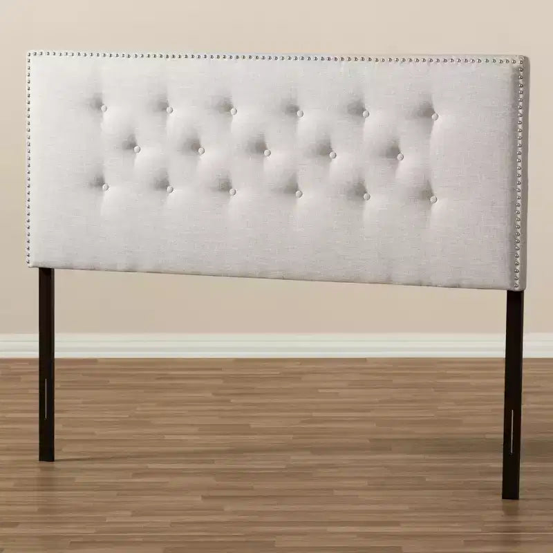 Modern Fabric Upholstered Headboard – Beige