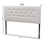 Modern Fabric Upholstered Headboard – Beige