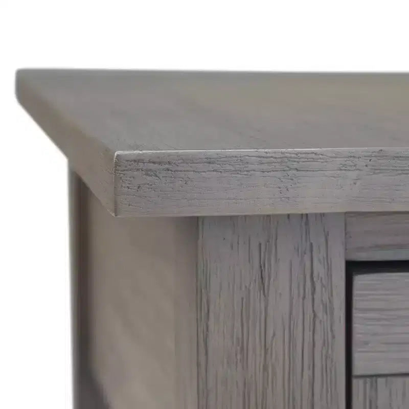 14 Inch Narrow Side Table with Drawer and Open Shelf