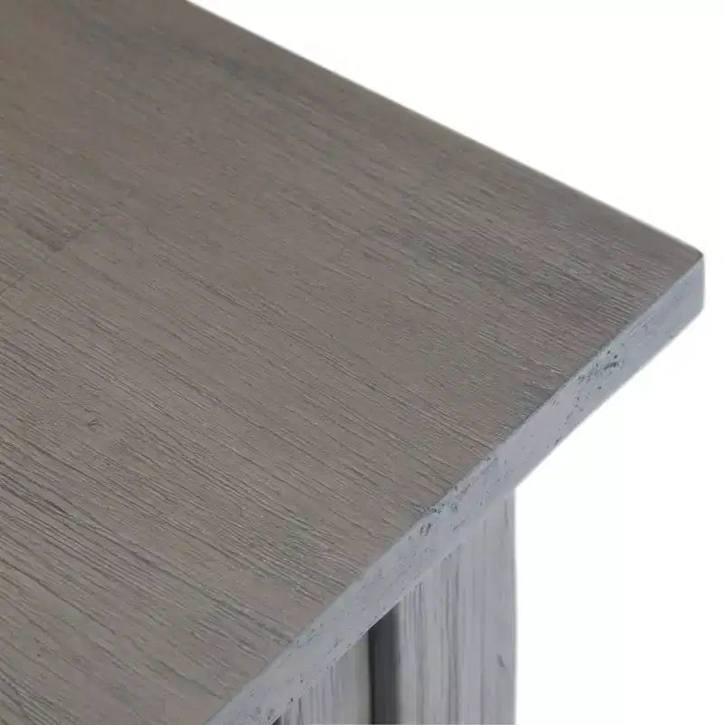 14 Inch Narrow Side Table with Drawer and Open Shelf