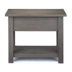 14 Inch Narrow Side Table with Drawer and Open Shelf