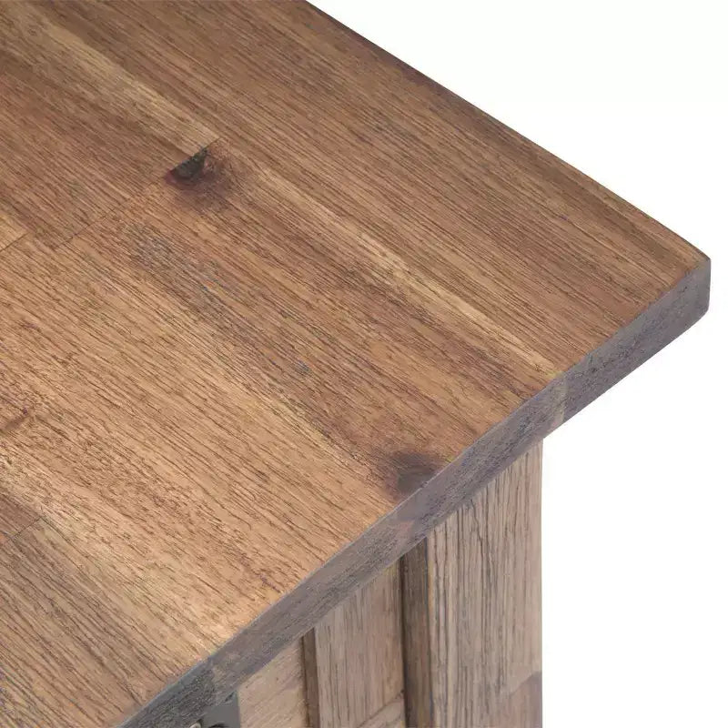 14 Inch Narrow Side Table with Drawer and Open Shelf