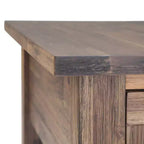 14 Inch Narrow Side Table with Drawer and Open Shelf