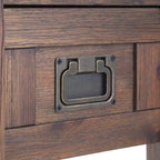 14 Inch Narrow Side Table with Drawer and Open Shelf