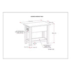14 Inch Narrow Side Table with Drawer and Open Shelf