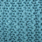 Moderner runder Pouf Ottoman aus gestrickter Baumwolle