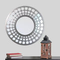 24.75 Inch Silver Cascading Orbs Round Wall Mirror