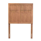 Modern Rustic Wood Headboard - Walnut Finish