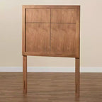 Modern Rustic Wood Headboard - Walnut Finish