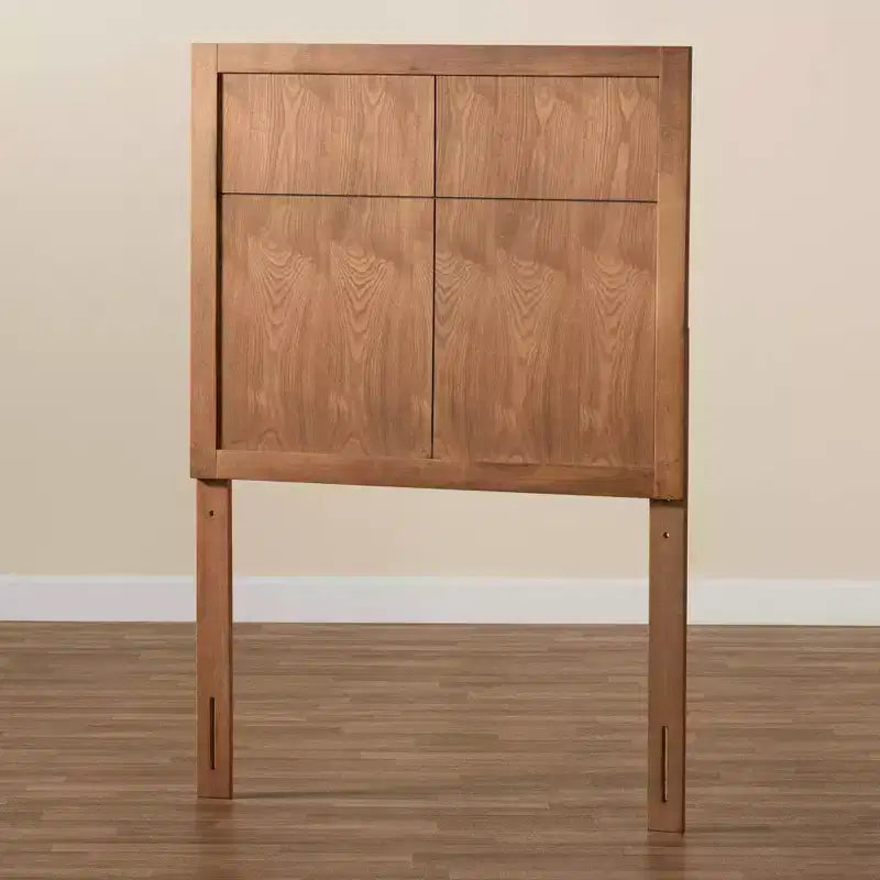 Modern Rustic Wood Headboard - Walnut Finish